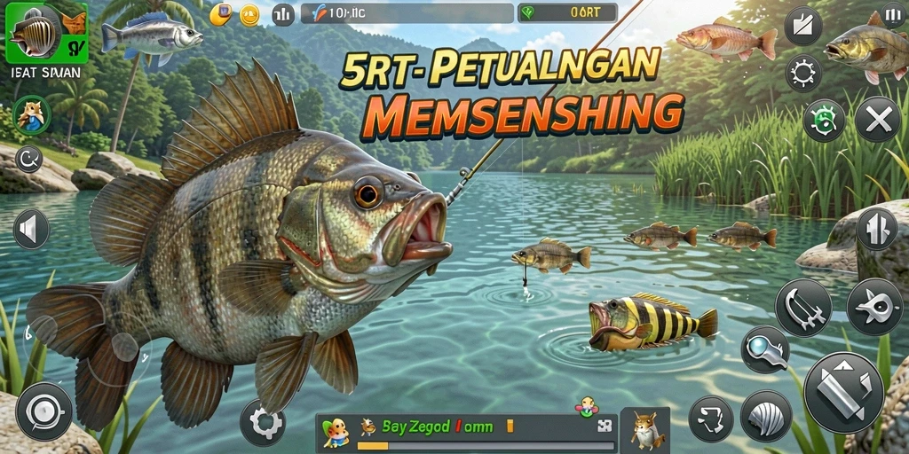 Tangkapan ikan yang mengesankan dalam gameplay 5RT.