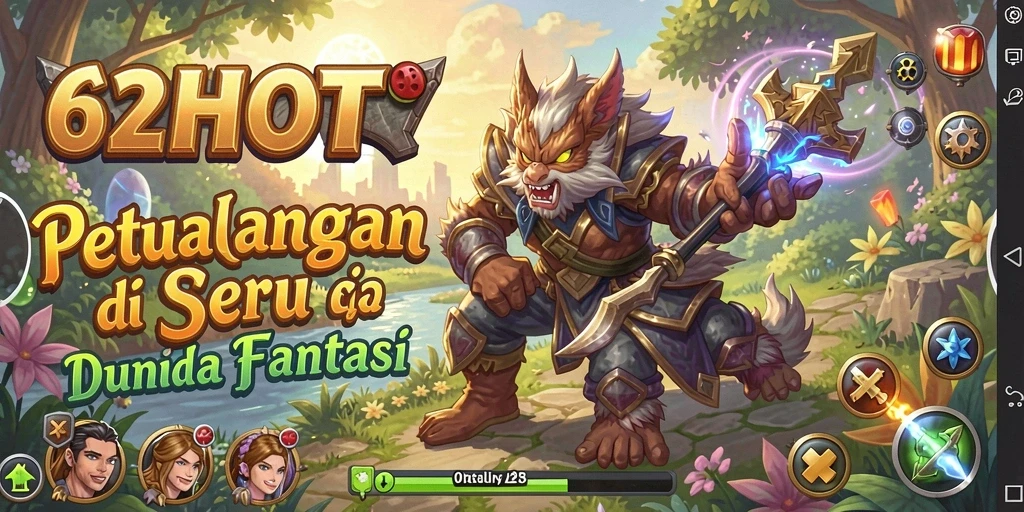 Tampilan gameplay <strong>62HOT</strong> dengan karakter dan lokasi yang menakjubkan.