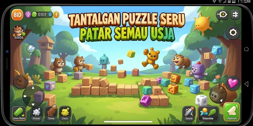 Gambar tampilan permainan Puzzle yang menarik dari 8ID.