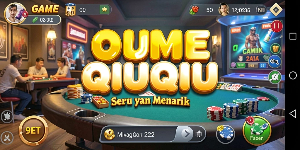 Tampilan gameplay QiuQiu yang seru dan interaktif.