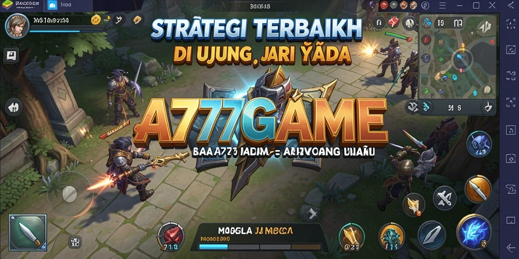 Tangkapan layar A777GAME menampilkan aksi intens dalam gameplay strategi.