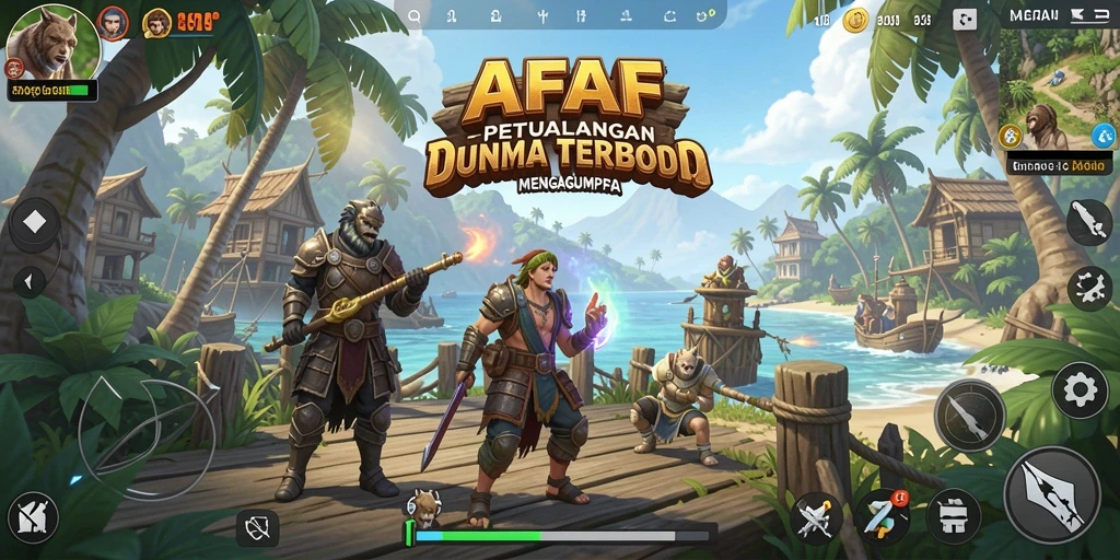 Tampilan gameplay AFAF dengan dunia terbuka yang menakjubkan.