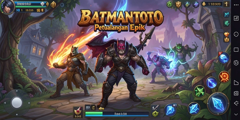 Screenshot gameplay karakter dalam petualangan RPG.