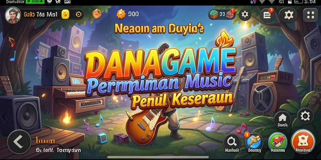 Screenshot gameplay DANAGAME menampilkan pengalaman musik yang seru.
