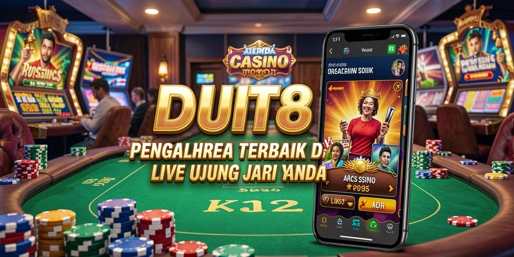 Tampilan gameplay mendebarkan di aplikasi Live Casino DUIT8.