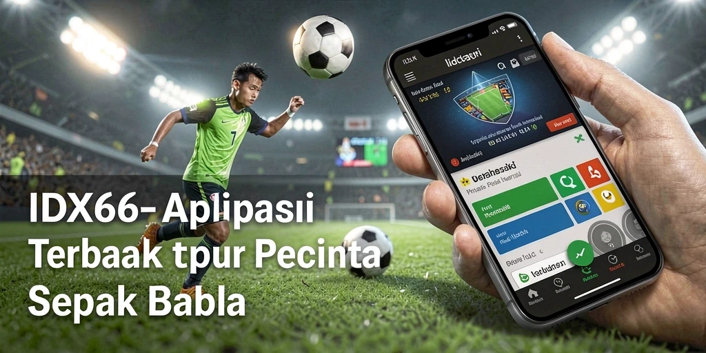 Tampilan gameplay seru dalam aplikasi IDX66 yang menghadirkan pertandingan sepak bola.