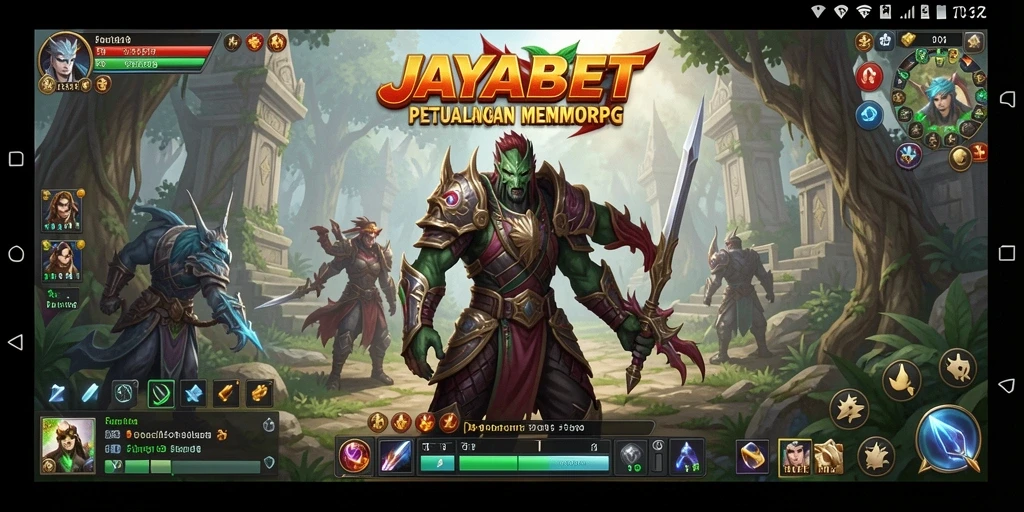 Tampilan gameplay mendebarkan dalam JAYABET yang menampilkan pertarungan epik.
