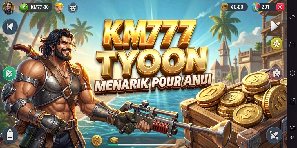 Tampilan gameplay KM777 menunjukkan keasyikan mengelola bisnis Tycoon.
