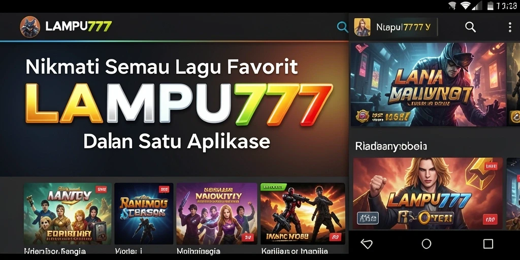Tampilan gameplay LAMPU777 dengan fitur musik yang interaktif.