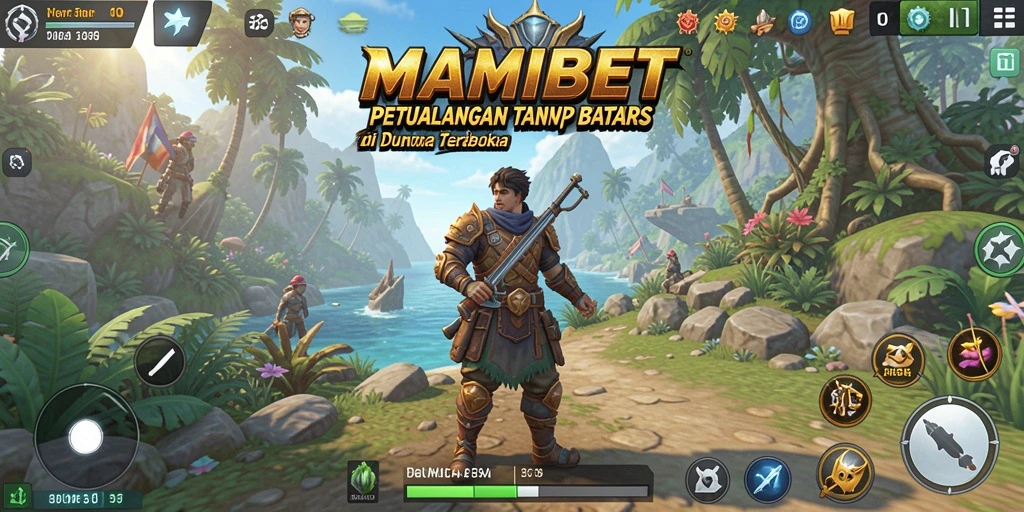 Tampilan gameplay MAMIBET dengan eksplorasi dunia terbuka yang luas.