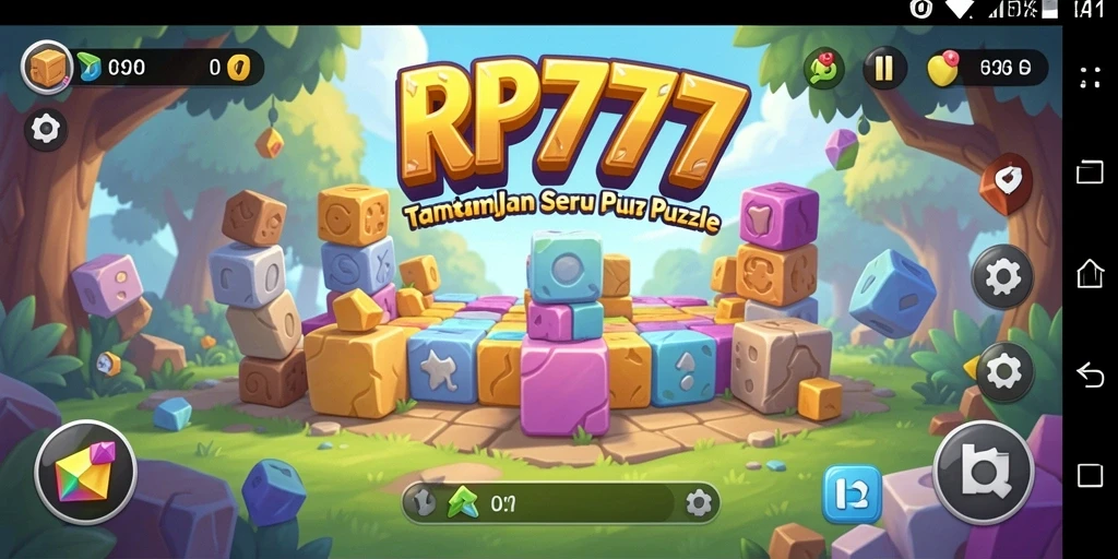 Tampilan gameplay Puzzle yang menarik dan menantang di RP777.