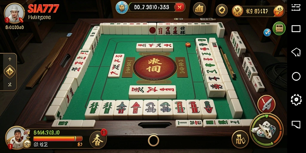 Screenshot gameplay SIA777 menampilkan suasana permainan Mahjong yang mengasyikkan.