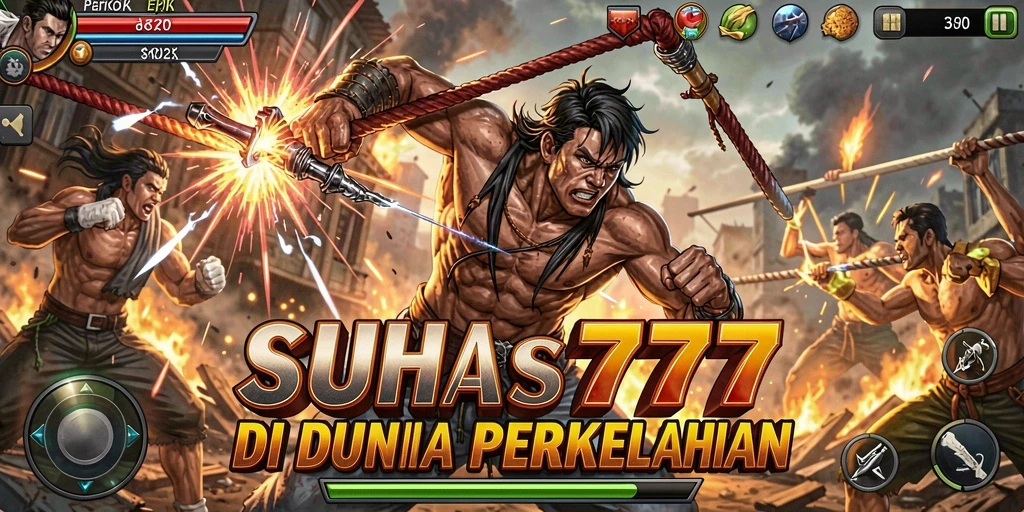 Screenshot gameplay <strong>Suhu777</strong> dengan pertarungan seru antara karakter-karakter unik.