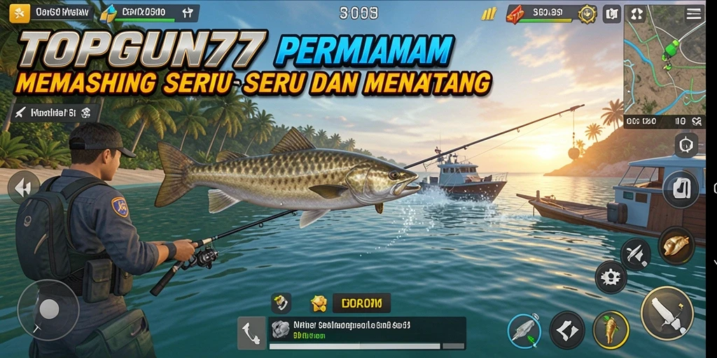Menampilkan aksi memancing seru di <strong>TOPGUN77</strong> dengan beragam ikan yang menarik.