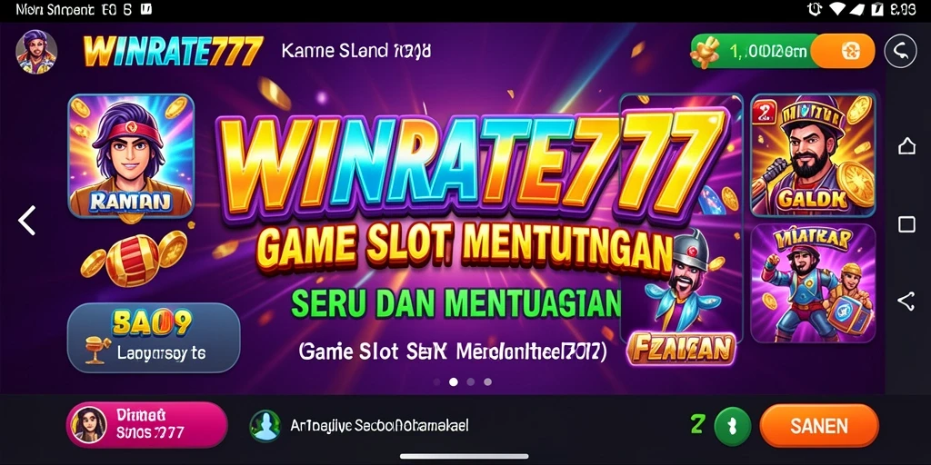 Gameplay WINRATE777 yang menegangkan dengan berbagai tema slot.